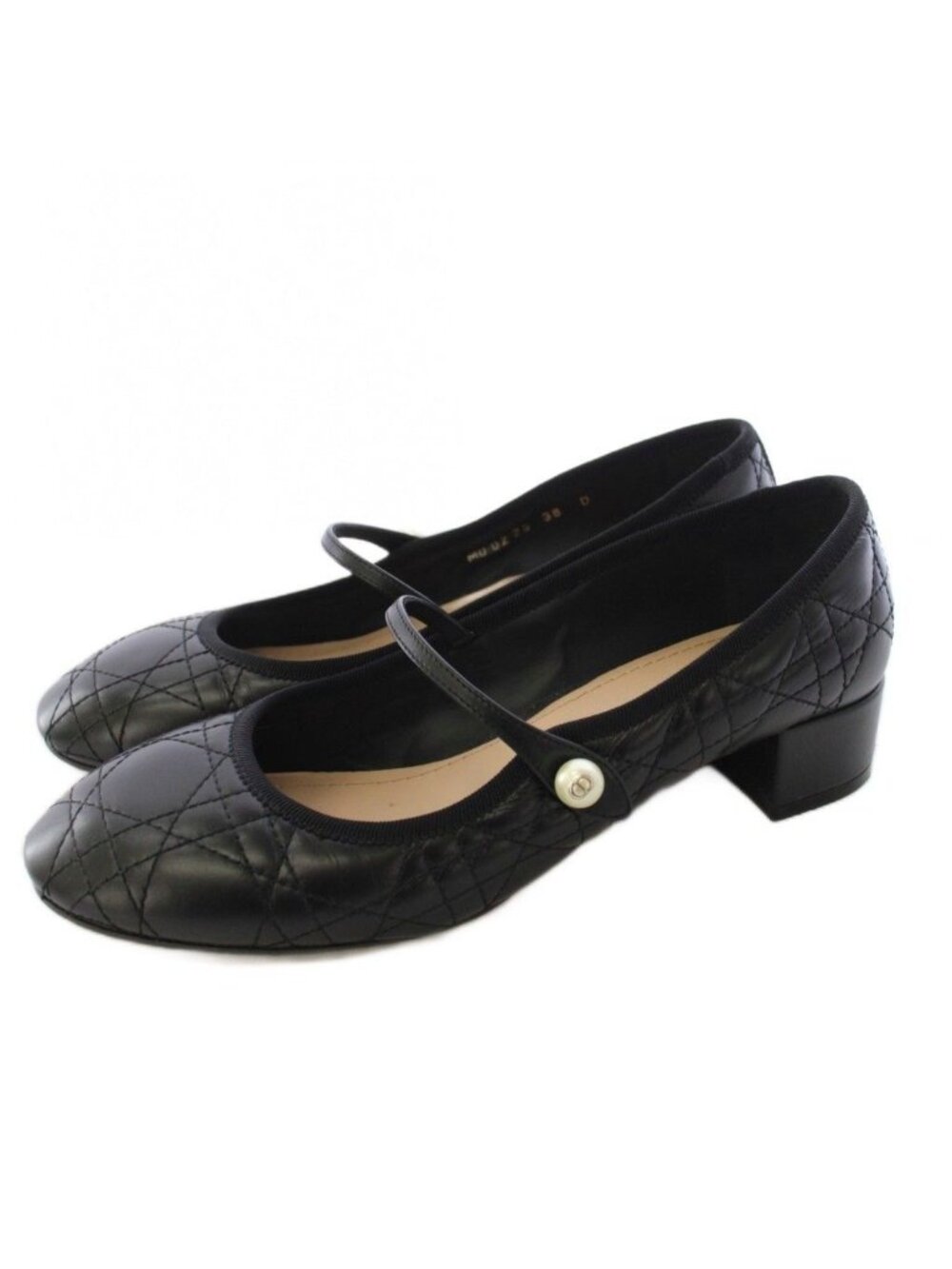 Dior Ballerina Pumps Cannage Quilted Calfskin Black Flats